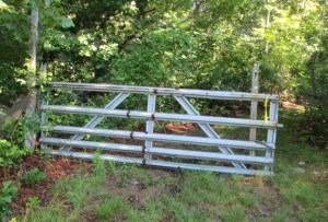 You can get by this gate, but not in a car.