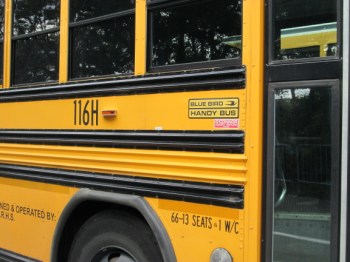 Close-up of the 116H bus