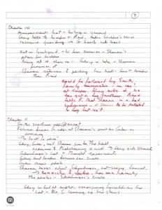 Synopsis in progress, with commentary